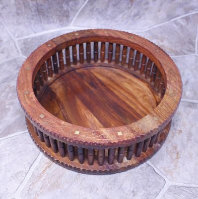 Large-Handmade Wooden Fruit Basket