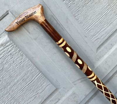 Handmade Walking Stick Wooden Cane