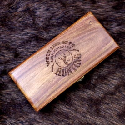 Deer Hunting Hand-carved Wooden Box