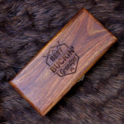 Best Grandpa Hand-carved Wooden Box