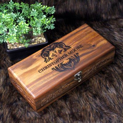 Personalized Hand-carved Wooden Box