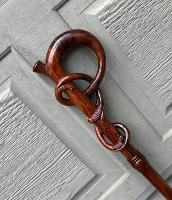 Handmade Wooden Carved Walking Stick