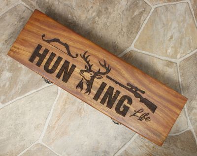 Hunting Hand-carved wooden Box