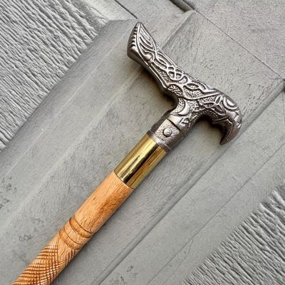 Hand Carved Rosewood Claw Walking Cane: Lightweight Handmade Stick