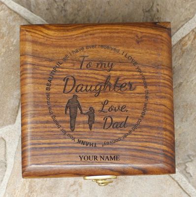 Personalized Wooden Travel Jewelry Box