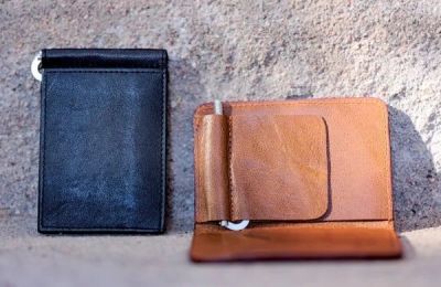 MDW/TAN – COWHIDE LEATHER MONEY CLIP