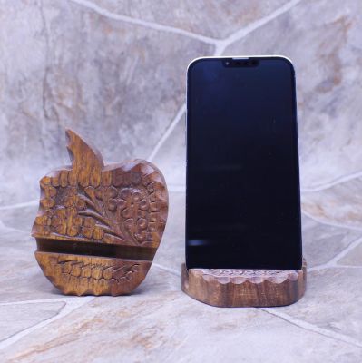 Wooden HandCarved Phone Stand