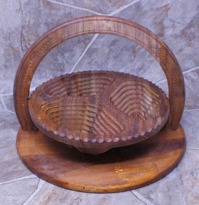 Handcrafted Wooden Spring Basket