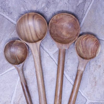 Set of four Hand Carved Rosewood Spoons