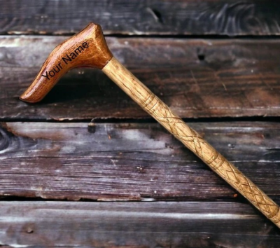 Handmade Walking Stick Wooden Cane