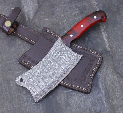  DAMASCUS STEEL CUSTOM HANDMADE CLEAVER 10" B 