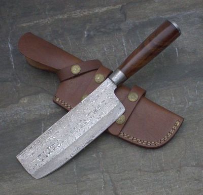 Damascus Steel Custom Handmade Kitchen Vegetable Chef Knife 12.5"