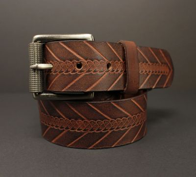 100% horse hide full-grain leather belt