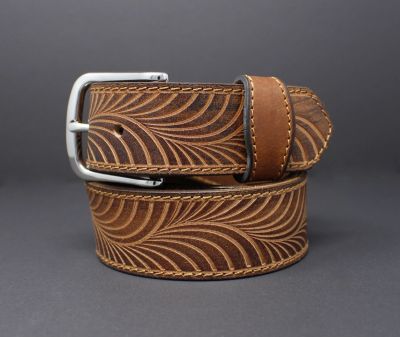 100% horse hide full-grain leather belt