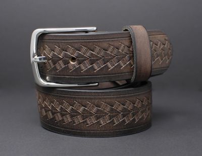 100% cowhide full-grain leather belt