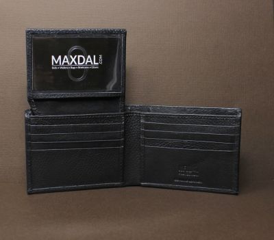 cowhide full grain leather bi-fold wallet