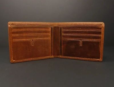 RFID distressed oil pull up full grain leather bi-fold wallet