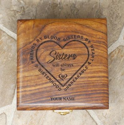 Personalized Wooden Jewelry Birthday Gift for Her