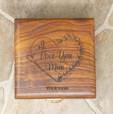 Personalized Wooden Jewelry Gift for Mom