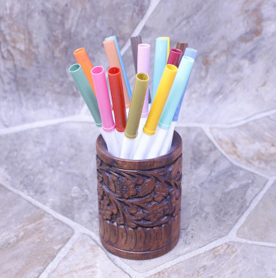 Hand made Rosewood pencil holder for desk